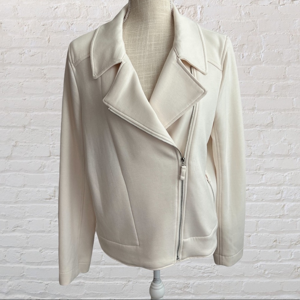 NWT Max Studio Ponte Knit Moto Jacket